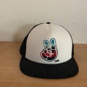 Neff trucker hat black white